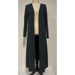 Shein Ribbed Cardigan Duster Gray Size M